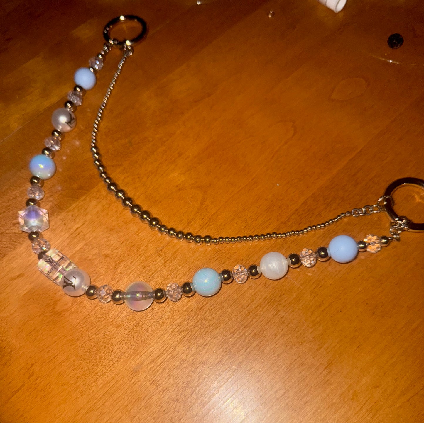 Blue LV bead charm