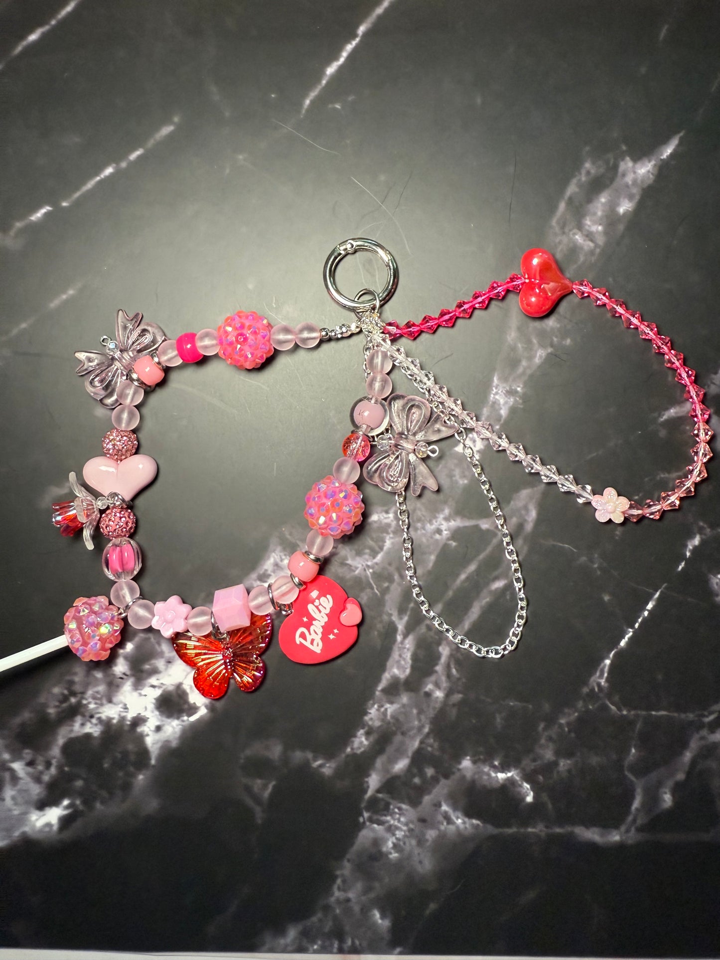 Pink glamsucker purse charm