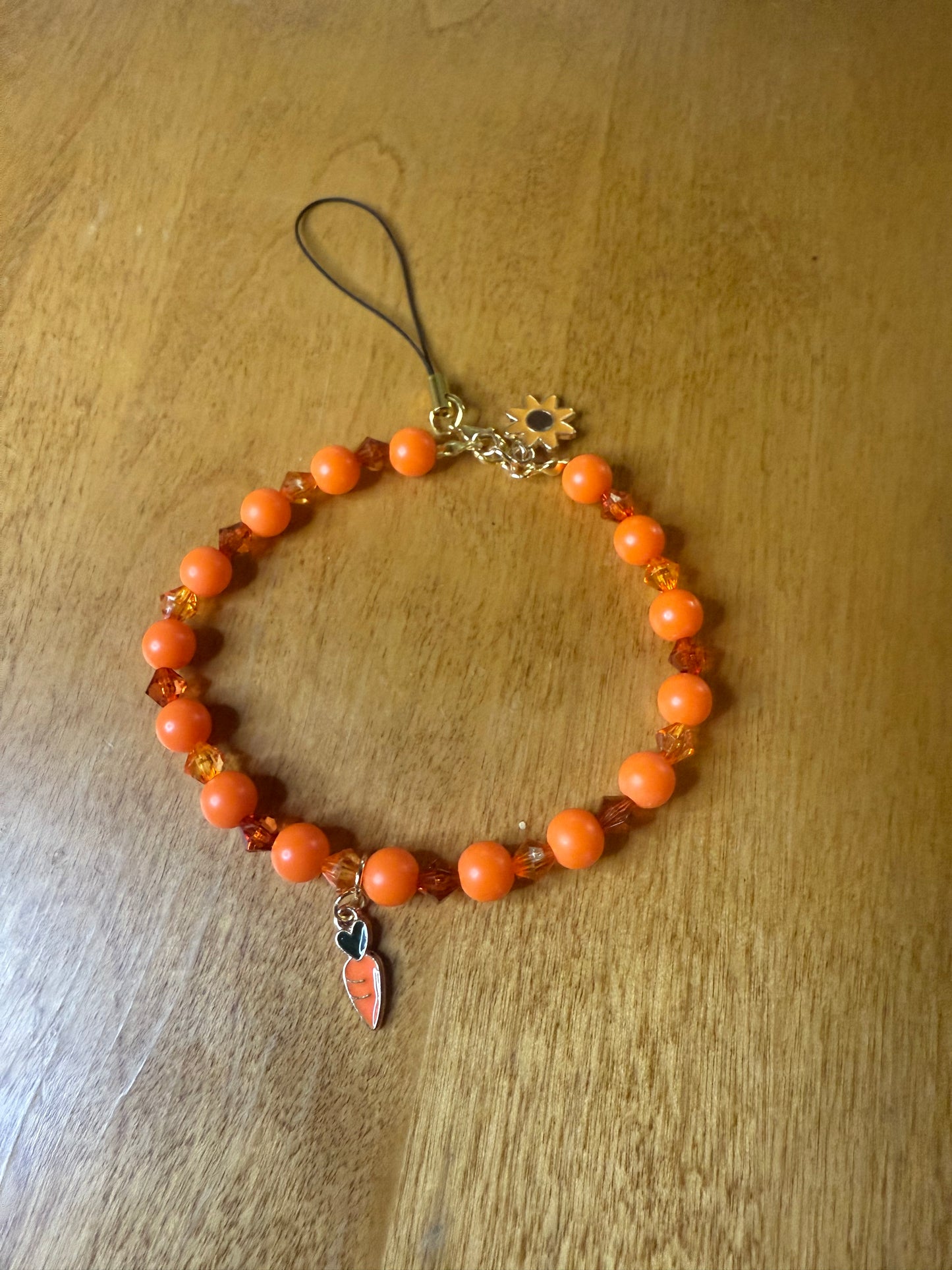 Carrot bracelet/phone charm