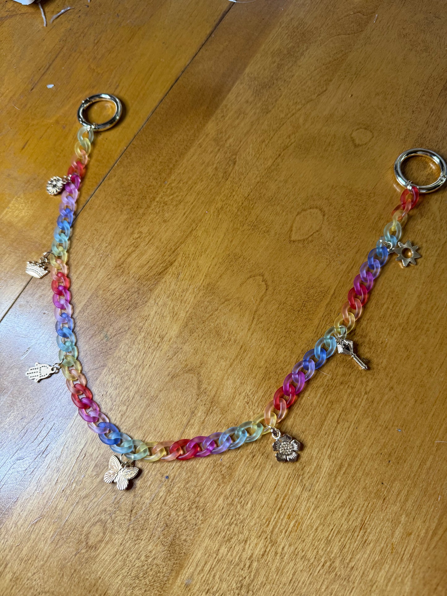20in rainbow purse chain