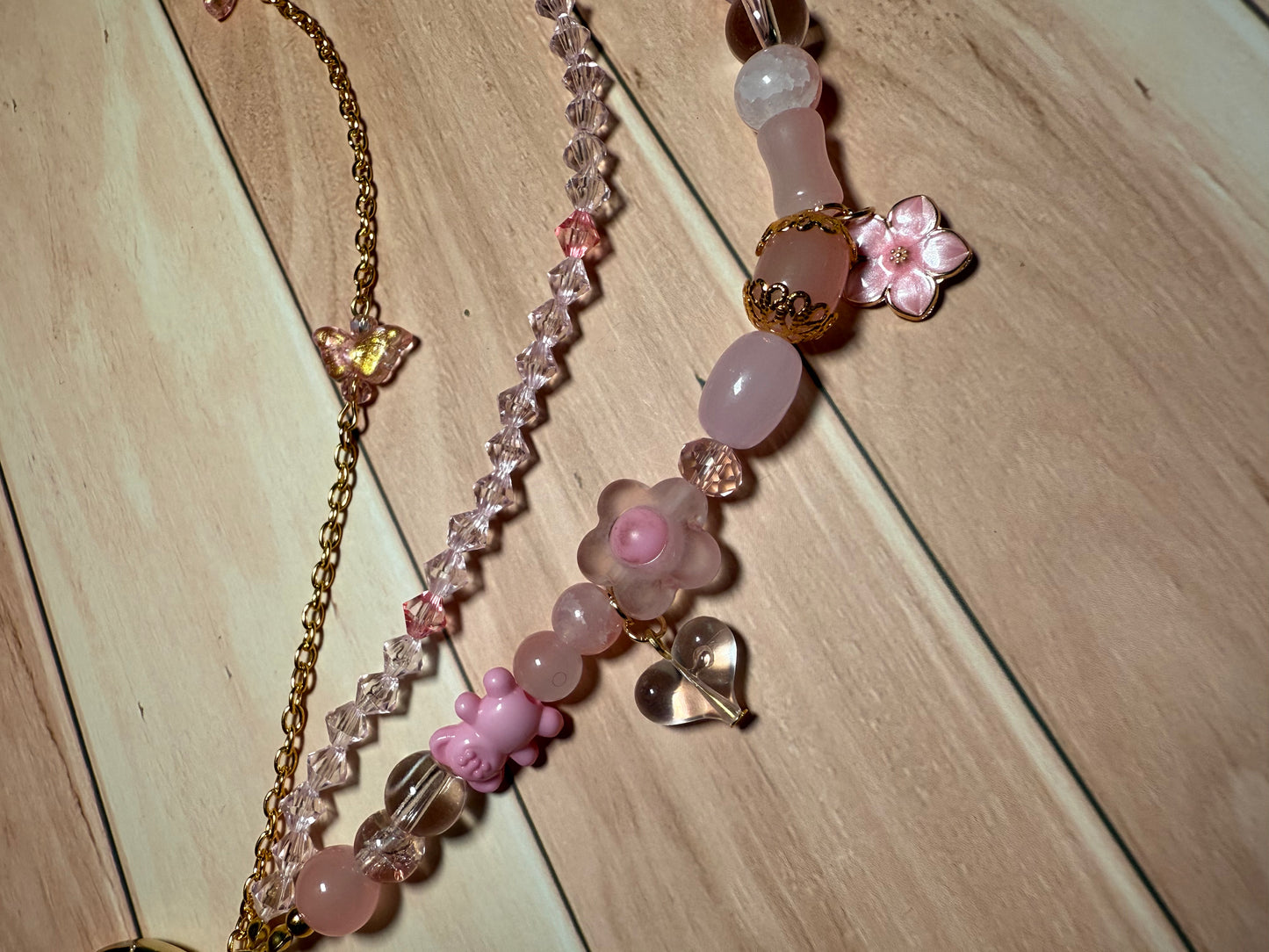 Cherry blossom pink purse charm