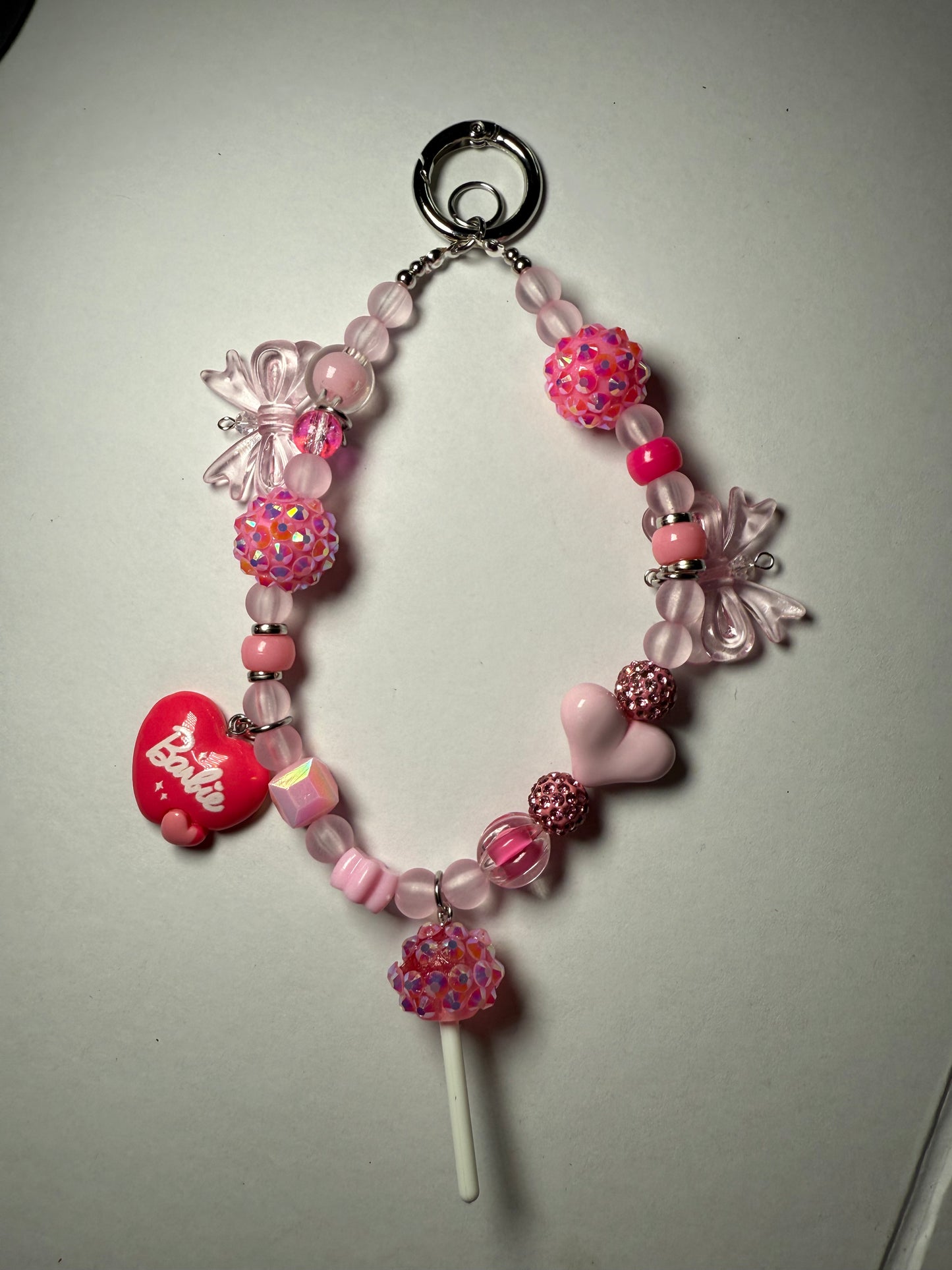 Pink sparkly charm