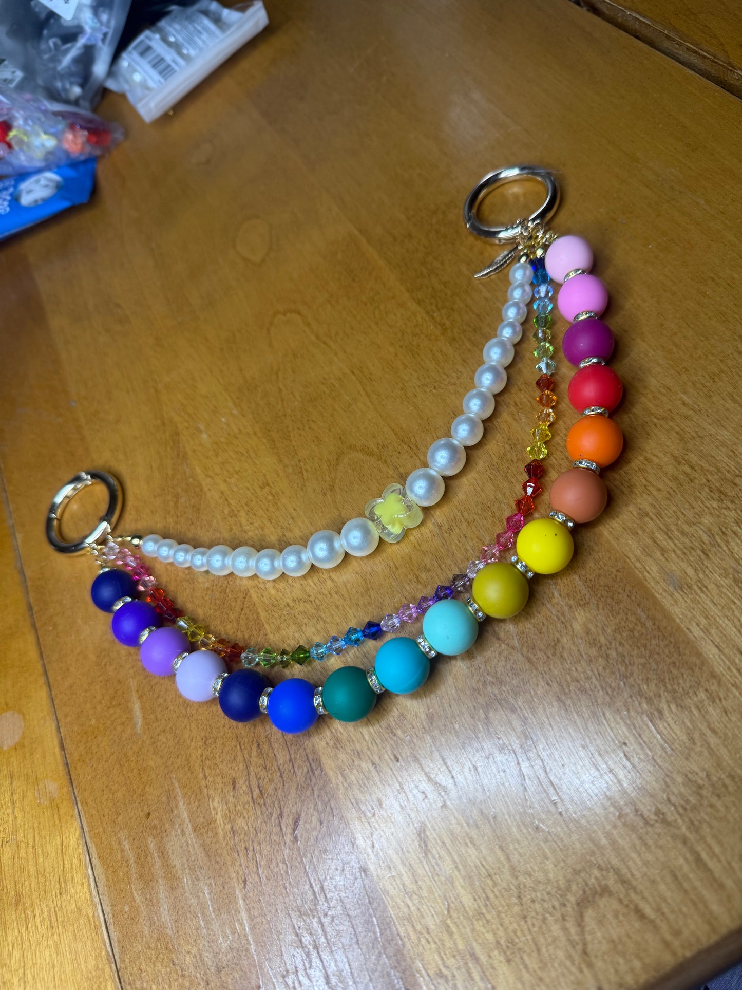 Rainbow purse charm