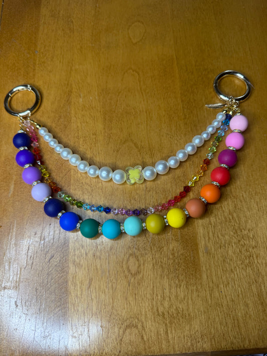 Rainbow purse charm