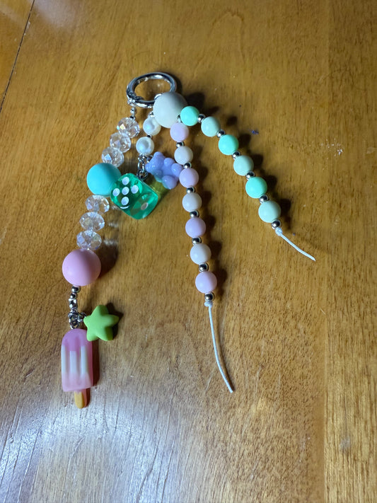 Pastel pink and green charm