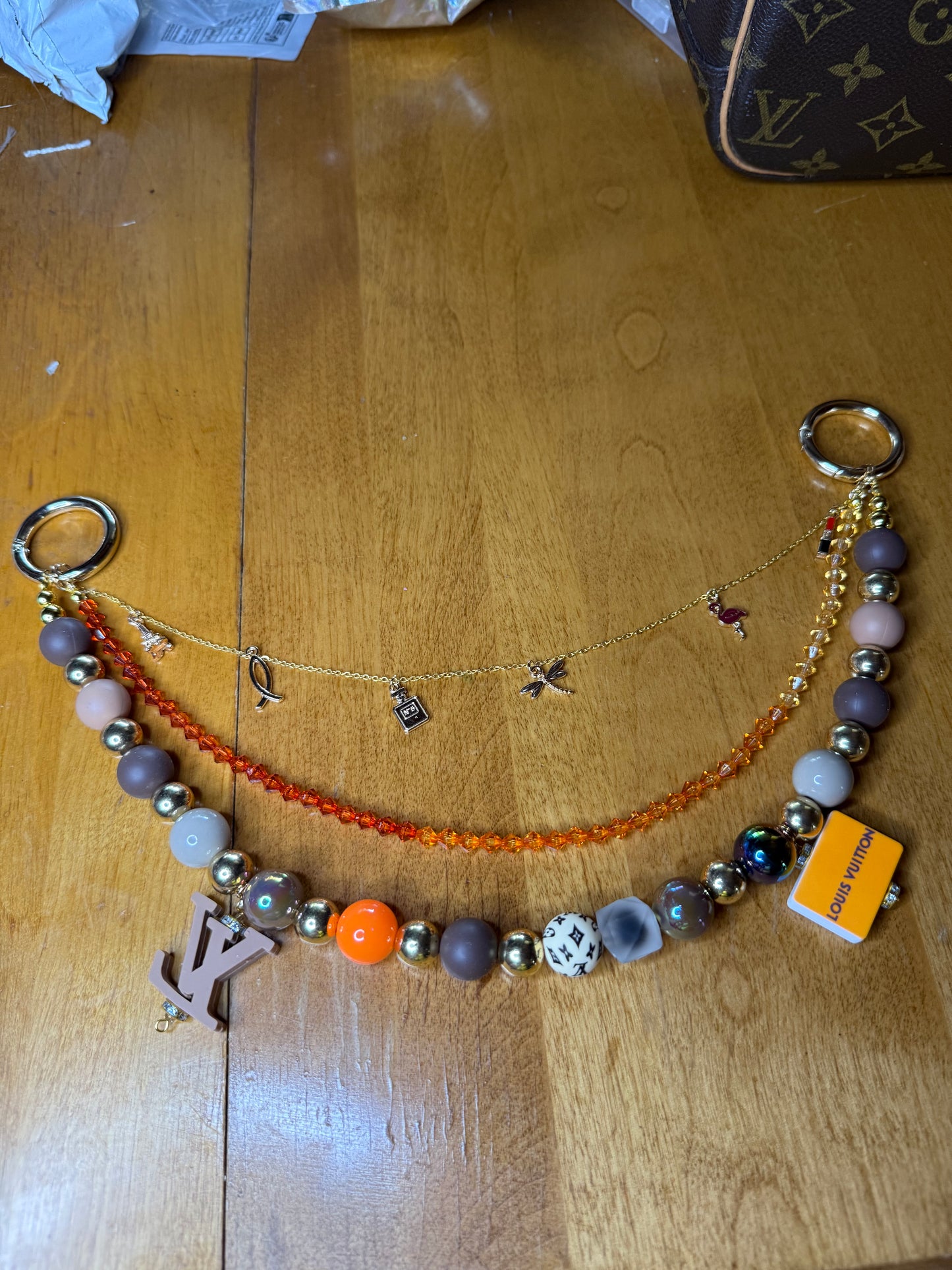 LV purse charm