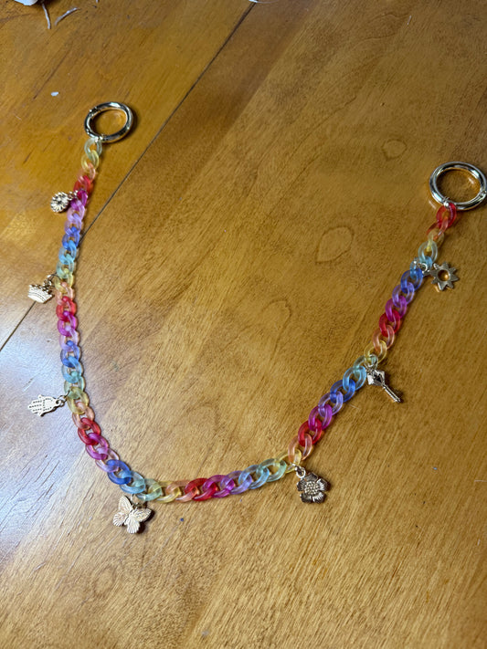 20in rainbow purse chain