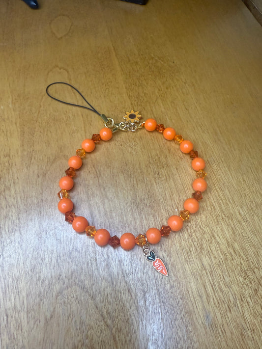 Carrot bracelet/phone charm