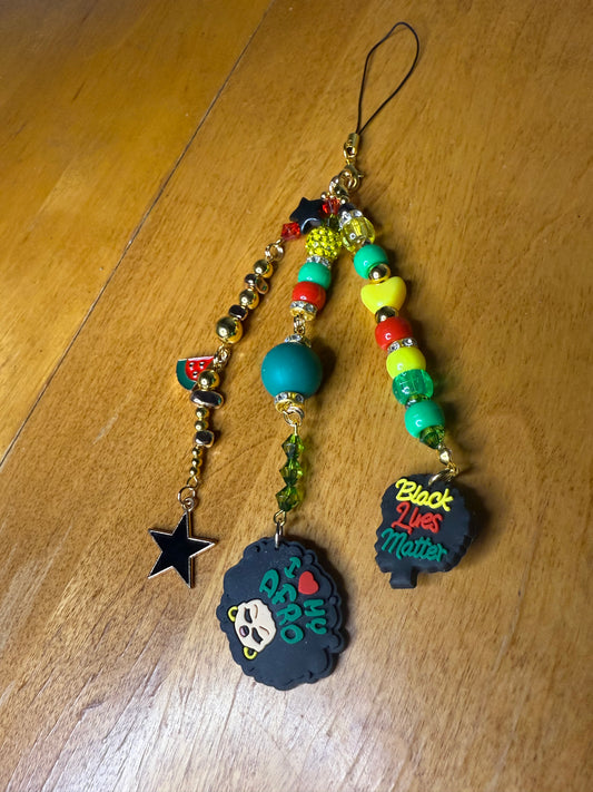 Ilovemyafro phone charm