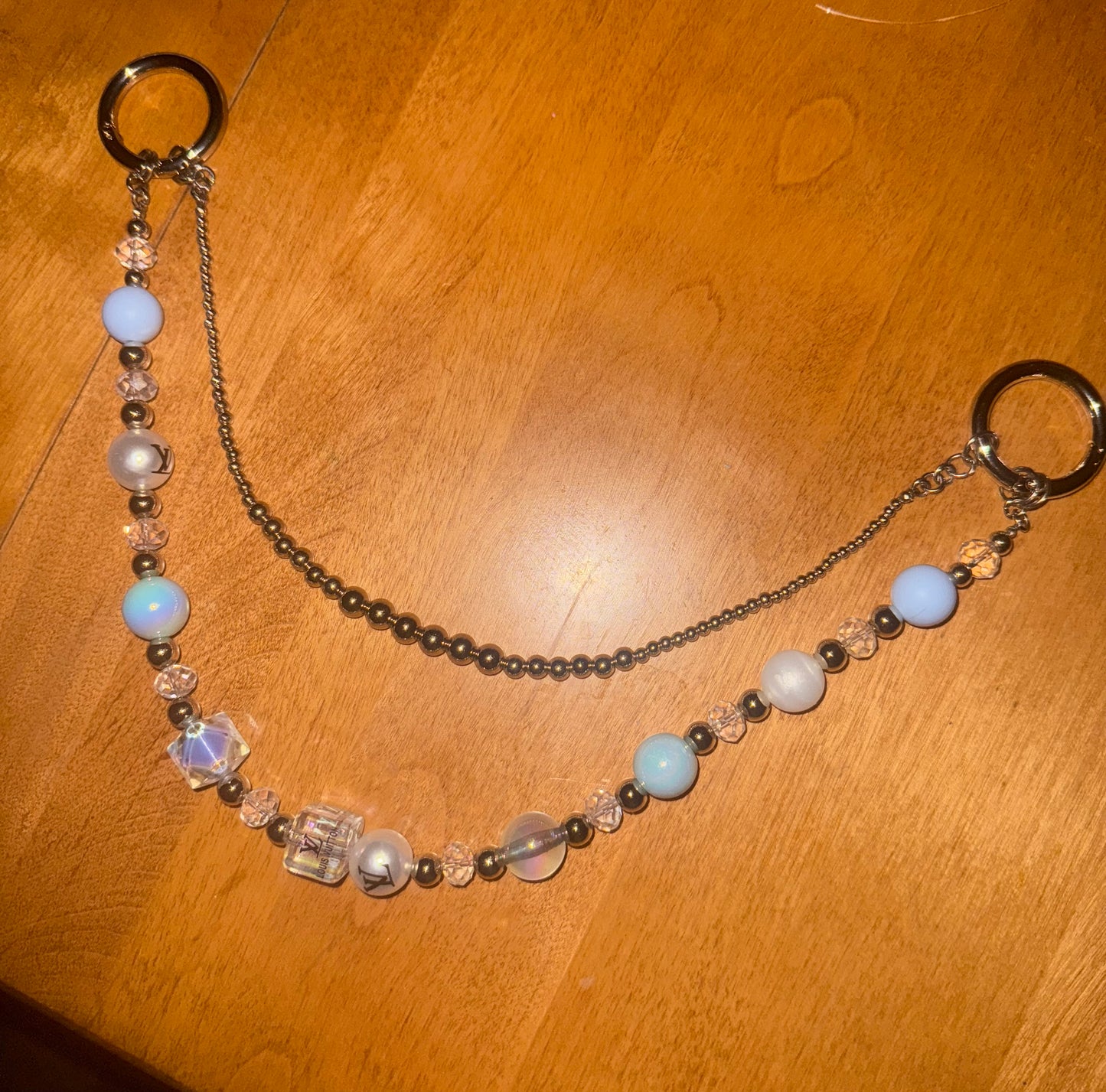 Blue LV bead charm