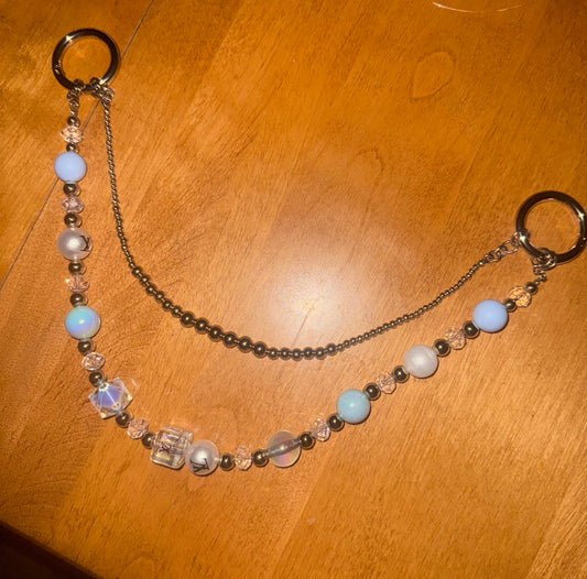Blue LV bead charm