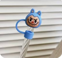 Dark blue labubuu straw cover