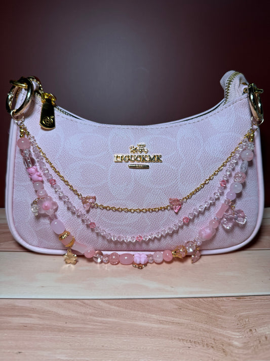 Cherry blossom pink purse charm