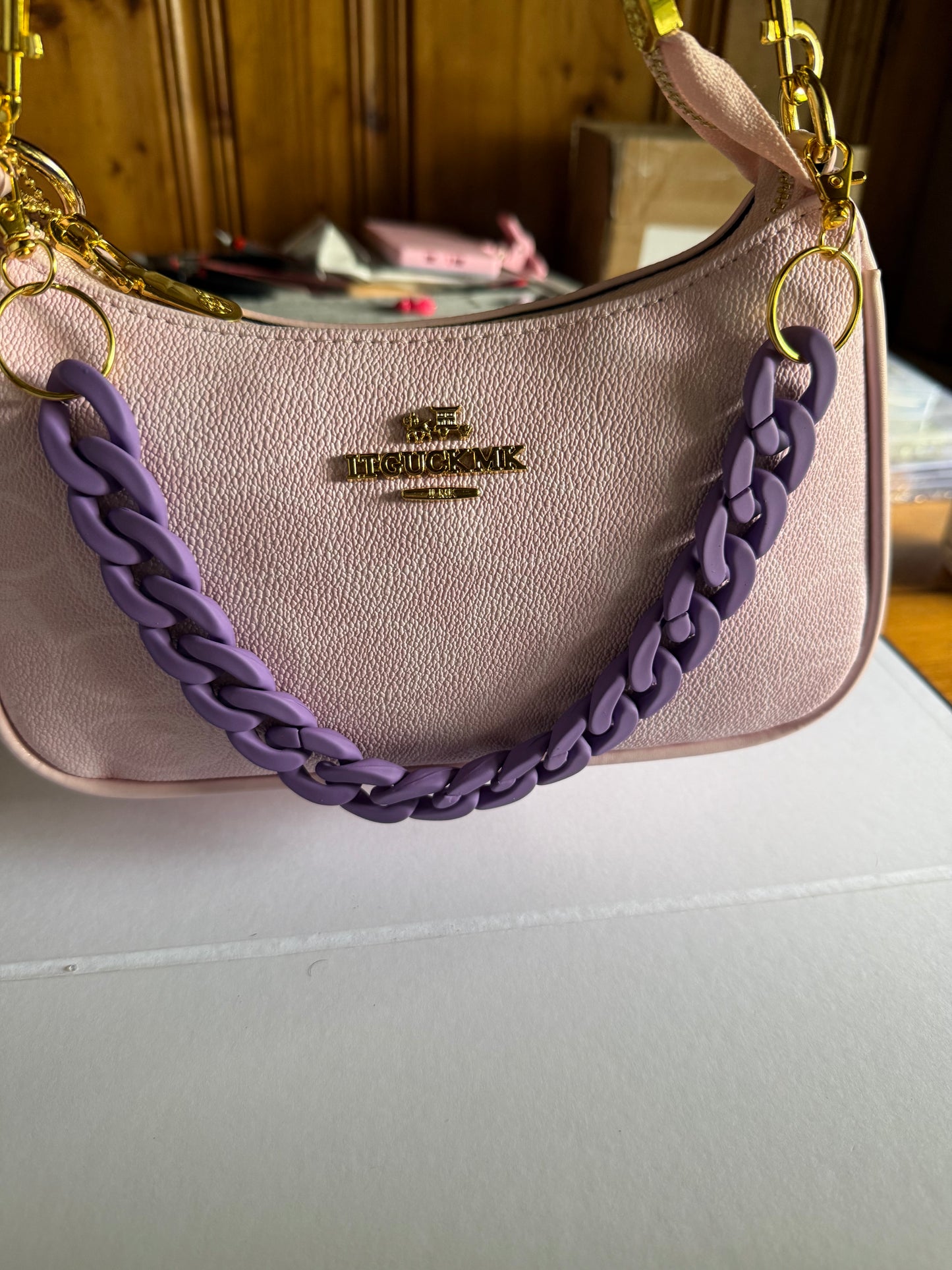 12in purple chain links