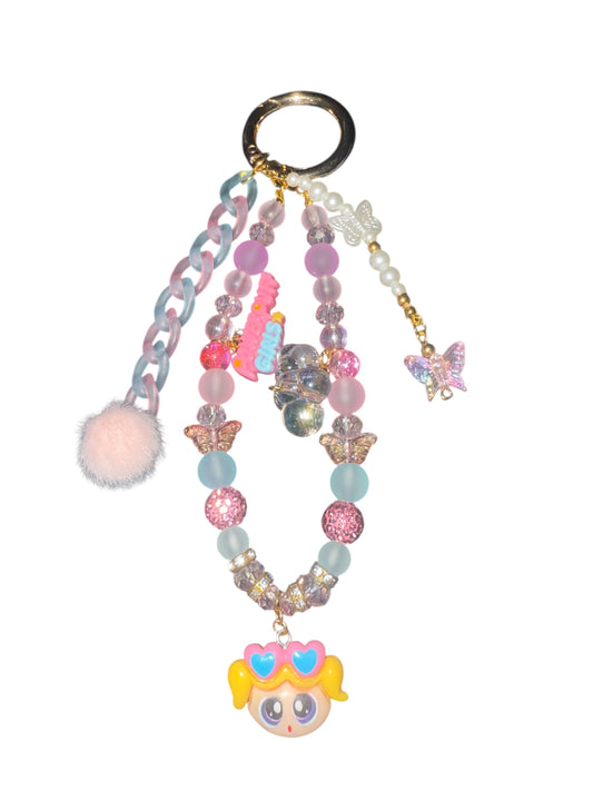 Bubbles keychain/purse charm pink